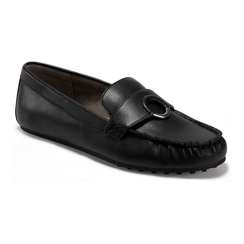 Aerosoles Dani Womens Driving Loafers, Size: 7 Wide, Black