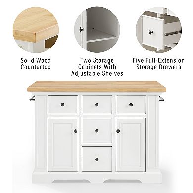 Crosley Julia Wood-Top Kitchen Island
