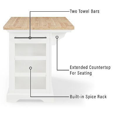 Crosley Julia Wood-Top Kitchen Island