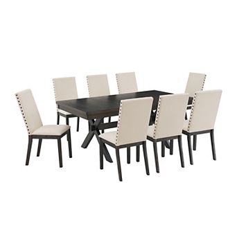Crosley Hayden 9 pc Upholstered Chair Dining Set