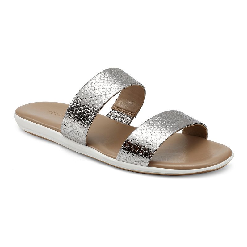 Aerosoles Clovis Womens Slide Sandals, Size: 6, Grey