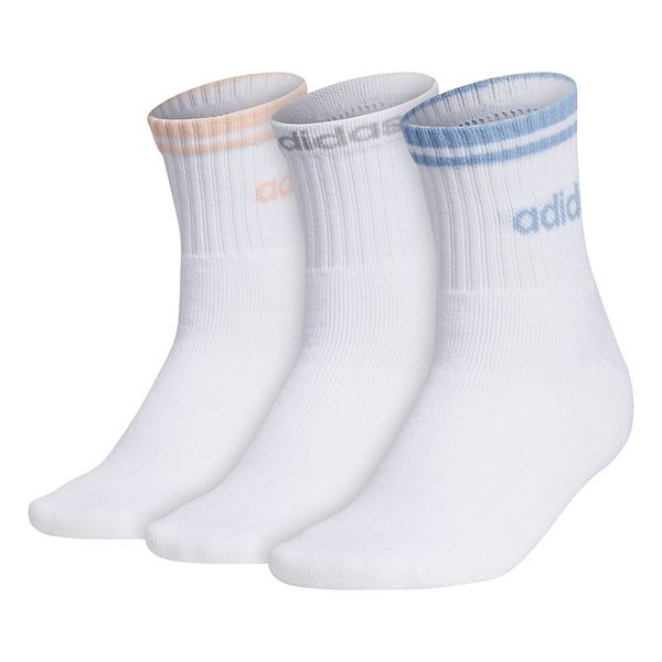 Women's adidas Sport Stripe 3-Pack High Quarter Socks