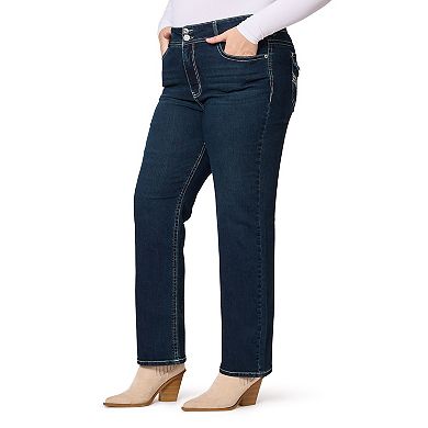 Juniors' Plus Size WallFlower Insta Stretch Luscious Curvy Bling Bootcut Jeans