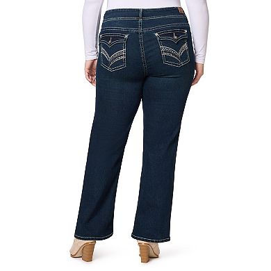 Juniors' Plus Size WallFlower Insta Stretch Luscious Curvy Bling Bootcut Jeans