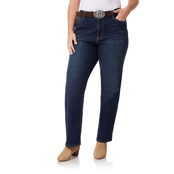 Juniors' Plus Size WallFlower Insta Stretch Legendary Slim Belted Bootcut  Jeans