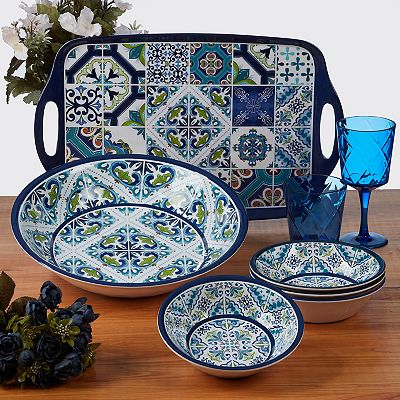 Certified International Mosaic 12 Piece Melamine Dinnerware Set Multi