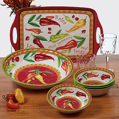 Certified International Red Hot 12-pc. Melamine Dinnerware Set