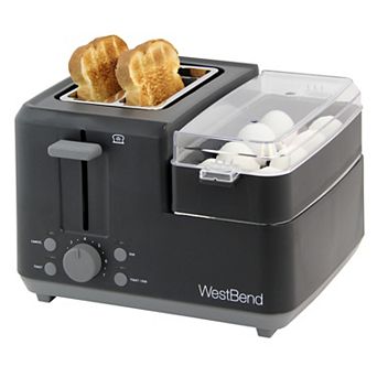 West Bend 2-Slice Breakfast Station Toaster & Egg Cooker