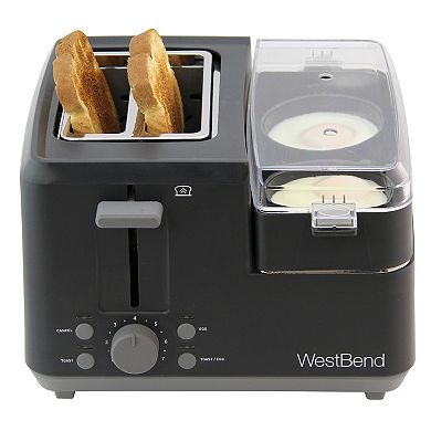 West Bend 2-Slice Breakfast Station Toaster & Egg Cooker