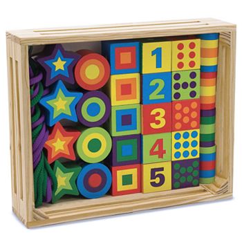 melissa & doug lacing beads in a box