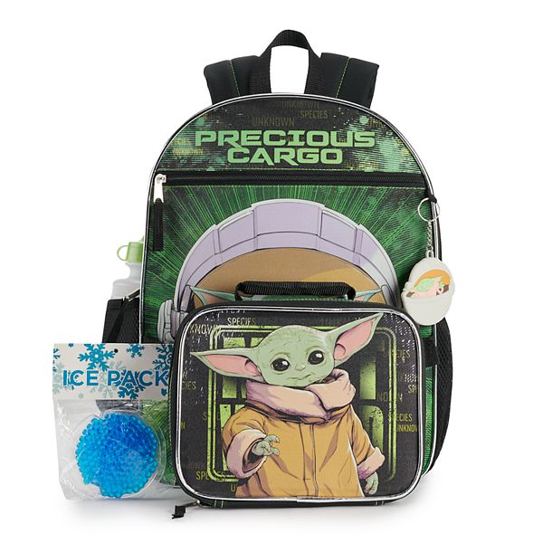 Star Wars The Mandalorian 5 Piece The Child Baby Yoda Backpack and Lunch Box Set