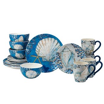 Certified International Playa Shells 16 pc Dinnerware Set