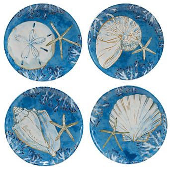 Certified International Playa Shells 4 pc Dinner Plate Set