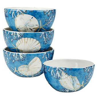 Certified International Playa Shells 4 pc Ice Cream Bowl Set