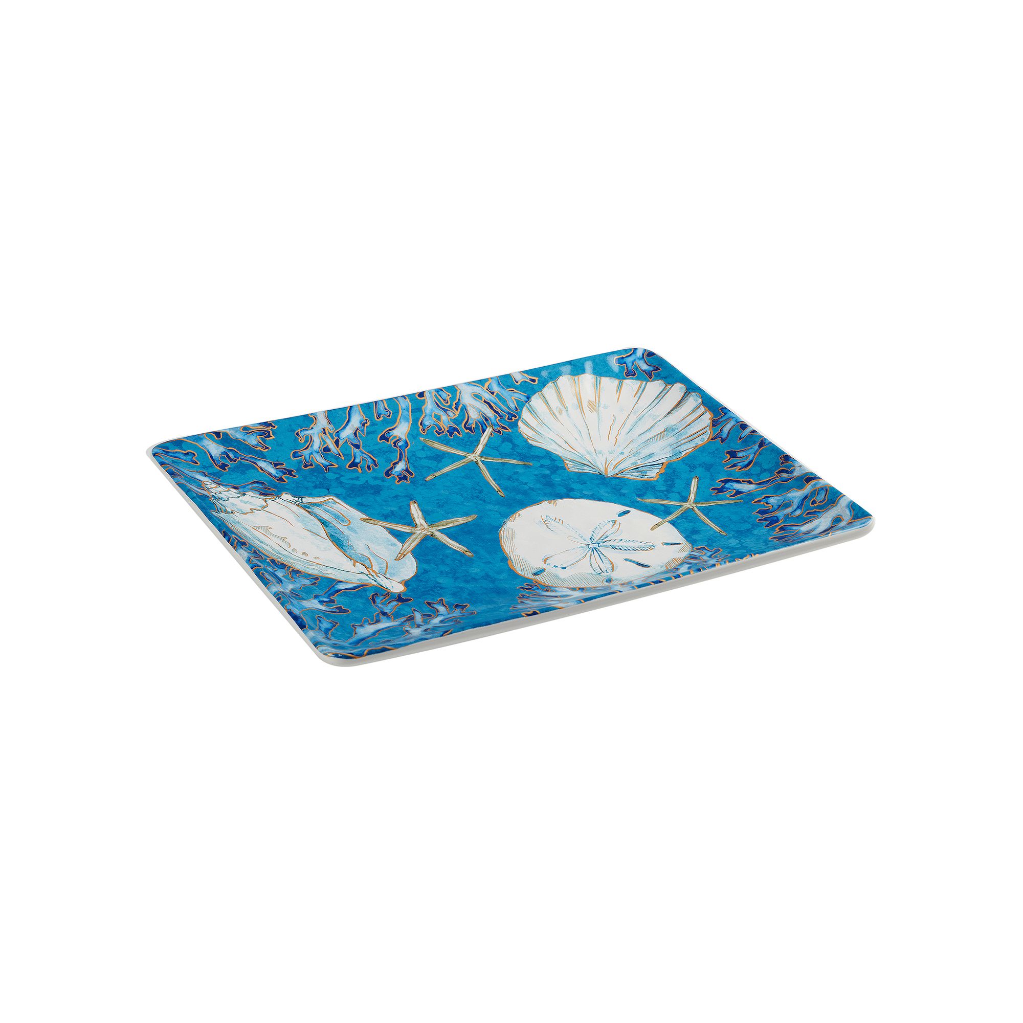 Certified International Playa Shells Rectangle Platter, Multi