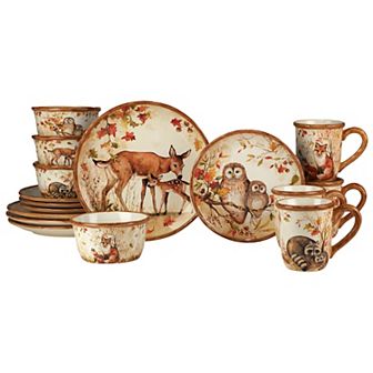 Certified International Pine Forest 16 pc Dinnerware Set