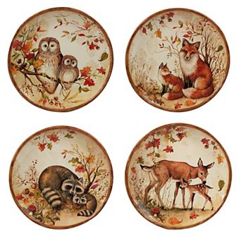 Certified International Pine Forest 4 pc Dinner Plate Set