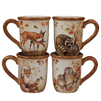 Certified International Pine Forest 4 pc Mug Set