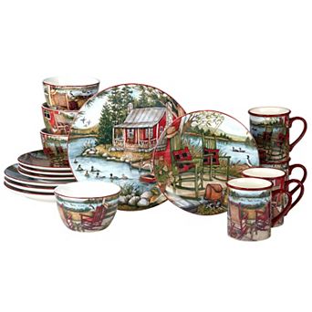 Certified International Lake Retreat 16 pc Dinnerware Set
