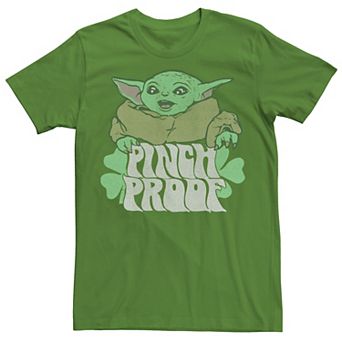 Men's Star Wars The Mandalorian Grogu Pinch Proof St. Patrick's Tee