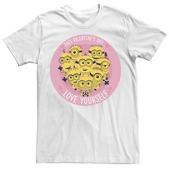 Men's Minions This Valentine's Day Love Yourself Group Shot Tee