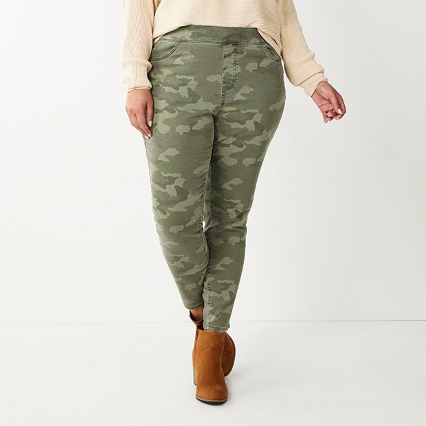 Camouflage jeggings plus outlet size