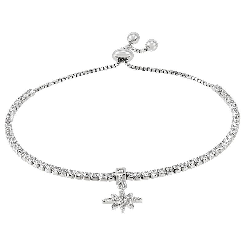 DiamonLuxe Cubic Zirconia Northern Star Adjustable Tennis Bracelet, Women