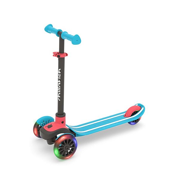 Chillafish Scotti Glow Lean to Steer Kick Scooter with Light Up Wheels - Blue