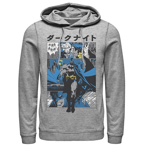 Men s DC Comics Batman Kanji Comic Panels Hoodie