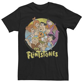 Men's The Flinstones Distresed Group Portrait Tee