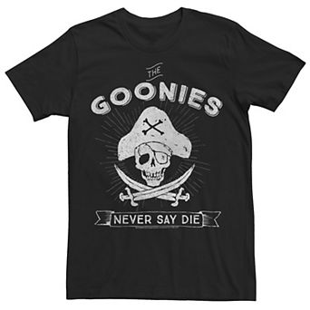Men's The Goonies Never Say Die Pirate Captain Logo Tee