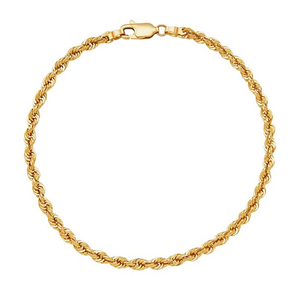 Rope bracelet 14k deals gold