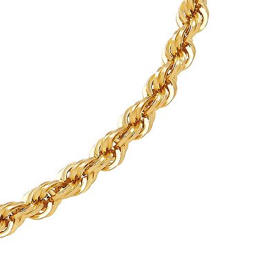 14k Gold Hollow Glitter Rope Bracelet 