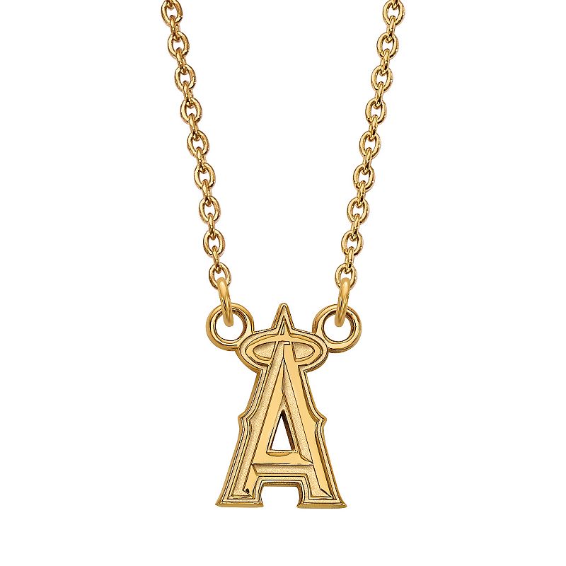 10k Gold LogoArt Los Angeles Angels Small Pendant Necklace, Womens, Size: 