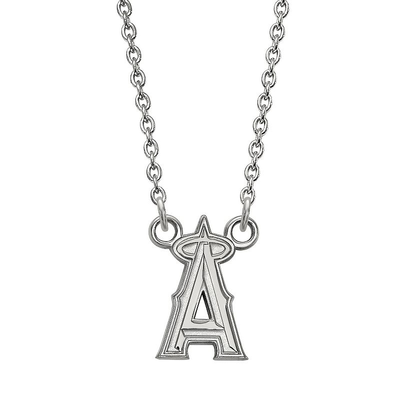 Sterling Silver LogoArt Los Angeles Angels of Anaheim Small Pendant Necklac