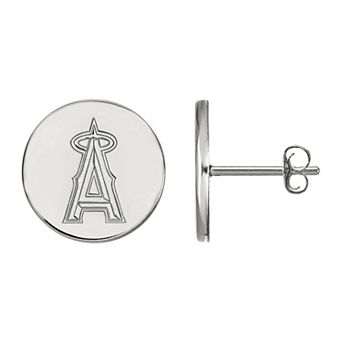 LogoArt Los Angeles Angels of Anaheim Disc Stud Earrings
