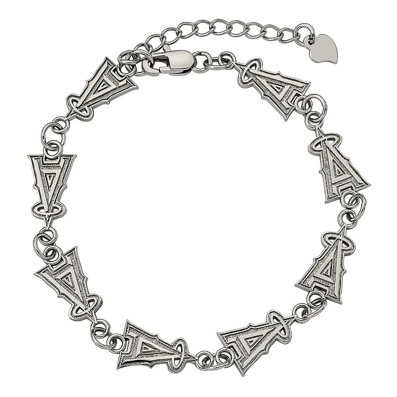 Stainless Steel LogoArt Los Angeles Angels Logo Bracelet, Womens, Size: 7M