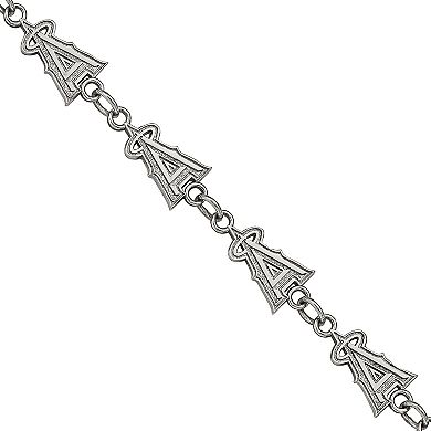Stainless Steel LogoArt Los Angeles Angels Logo Bracelet