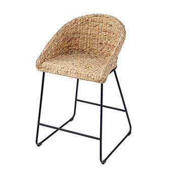 Southern Enterprises Layiah Water Hyacinth Counter Stool 2 pc Set