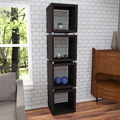 Southern Enterprises Piyard 4-Tier Bookshelf