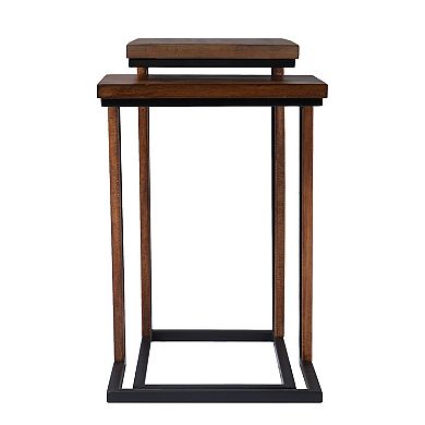 Southern Enterprises Saana Nesting C-Shape End Table 2-piece Set