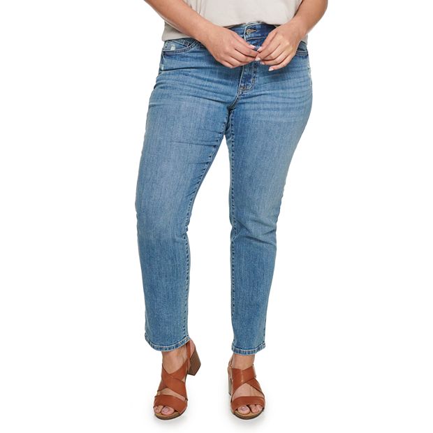 Plus Size Sonoma Goods For Life® Premium Elastic-Waist Midrise Straight-Leg  Jeans