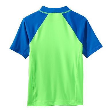 Boys 2-20 Lands' End Short Sleeve Solid Swim Rash Guard