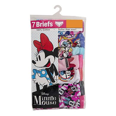 Disney's Minnie Mouse Girls 4-8 7-Pack Cotton Briefs