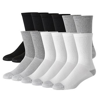 Men's Hanes® 12 Pack Ultimate Soft & Durable Crew Socks