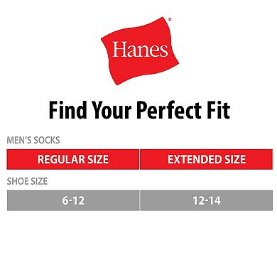 Hanes Ultimate Men's 12-Pack Soft & Durable Ankle Socks