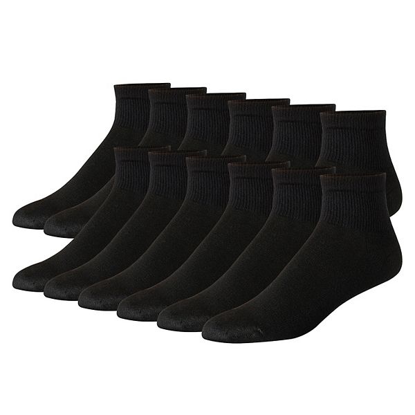 Men's Hanes Ultimate® 12-pack Soft & Durable Ankle Socks