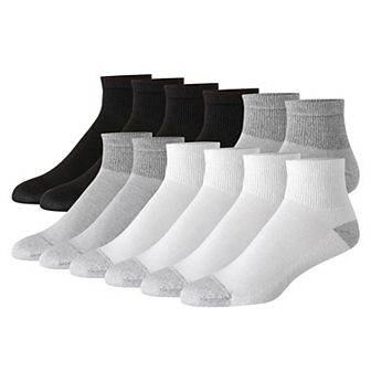 Men's Hanes® 12 Pack Ultimate Soft & Durable Ankle Socks