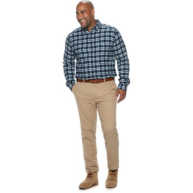 Big & Tall Croft & Barrow® Extra-Soft Flannel Button-Down Shirt
