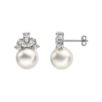 Sterling Silver Freshwater Cultured Pearl Stud Earrings